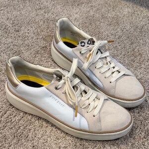 Cole Haan women’s White and Gold Casual Sneakers